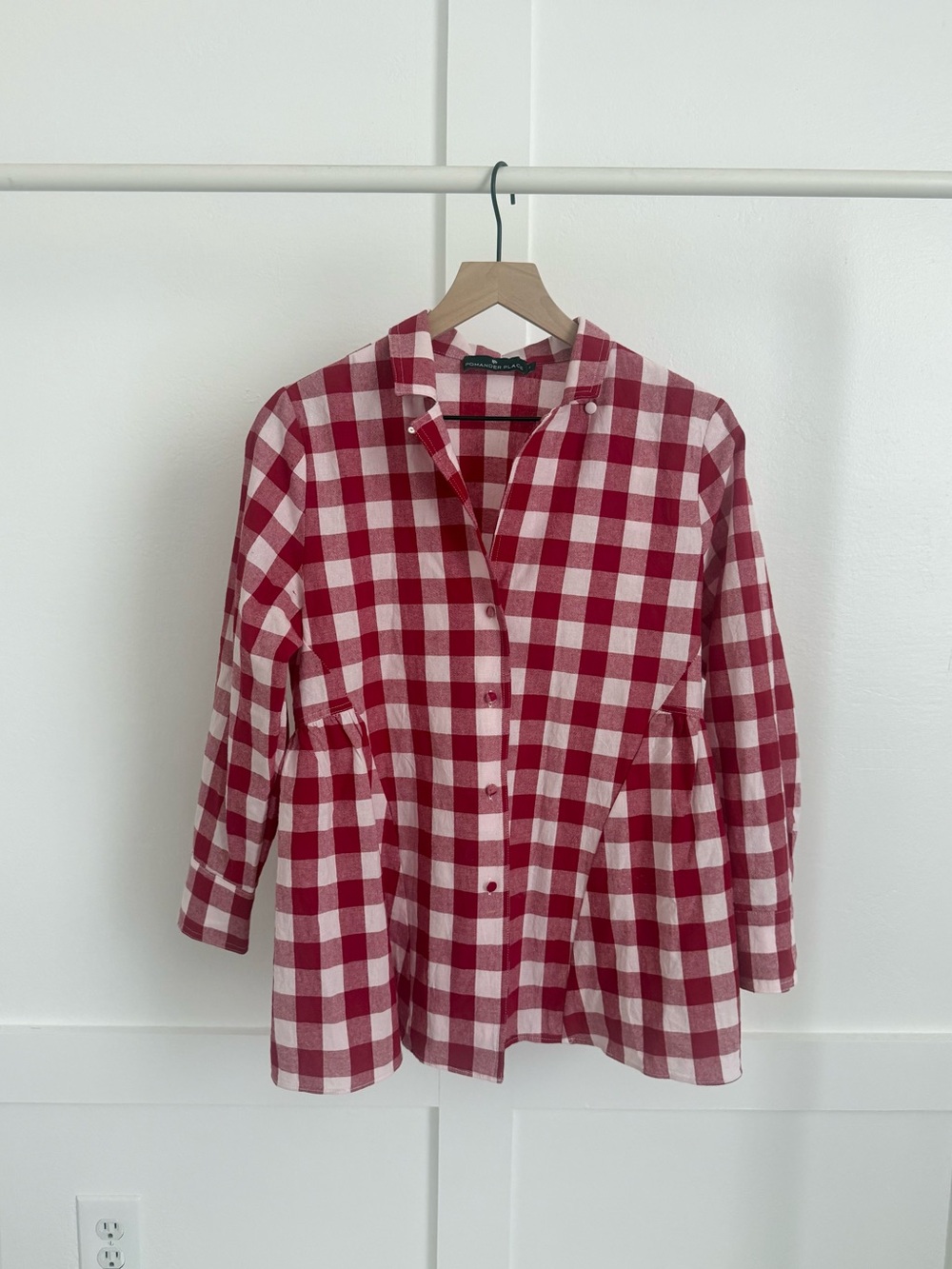 Tuckernuck Pomander Place Red Gingham Button Down Top